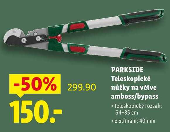 PARKSIDE Teleskopické nůžky na větve amboss/bypass 