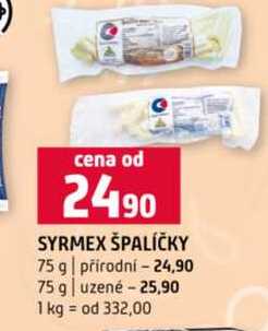 SYRMEX ŠPALÍČKY 75 g přírodní 75 g uzené