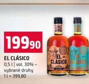 EL CLÁSICO 0,5l vol. 30% vybrané druhy