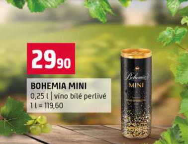 BOHEMIA MINI 0,25l vino bilé perlivé  