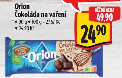 Orion Čokoláda na vaření, 90 g