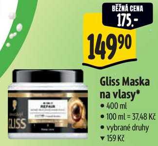 Gliss Maska na vlasy, 400 ml