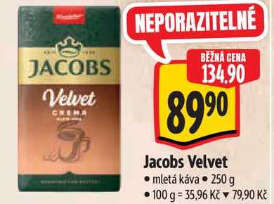 Jacobs Velvet mletá káva, 250 g