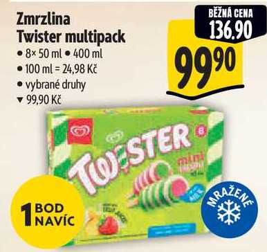 Zmrzlina Twister multipack, 8x 50 ml 