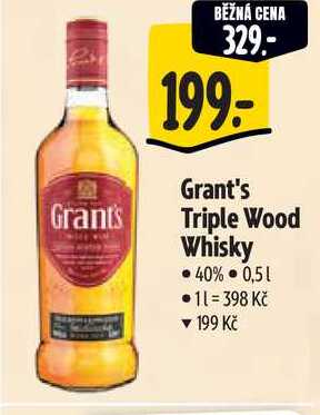 Grant's Triple Wood Whisky, 0,5 l