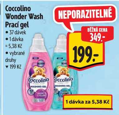 Coccolino Wonder Wash Prací gel, 37 dávek