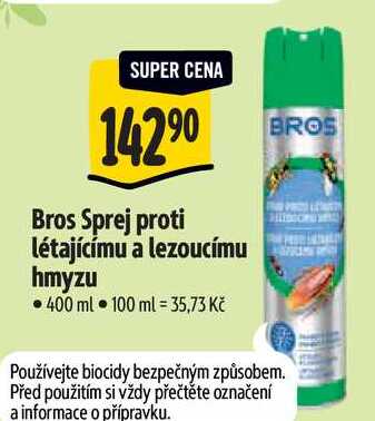 Bros Sprej proti létajícímu a lezoucímu hmyzu, 400 ml Albert