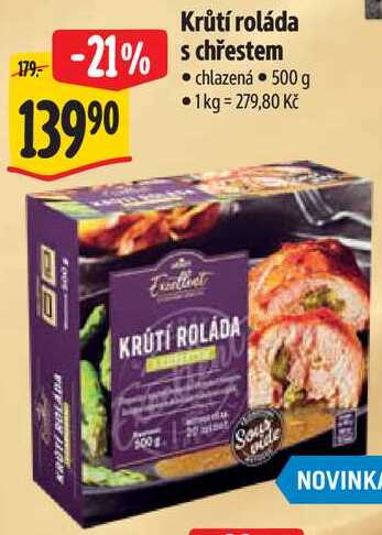 Krůtí roláda s chřestem, 500 g