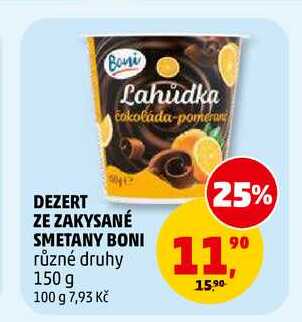 DEZERT ZE ZAKYSANÉ SMETANY BONI, 150 g