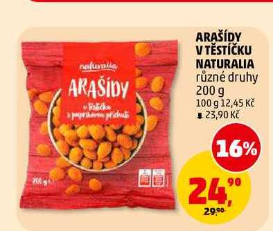 ARAŠÍDY V TĚSTÍČKU NATURALIA, 200 g 