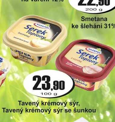 Tavený krémový sýr, Tavený krémový sýr se šunkou 100g