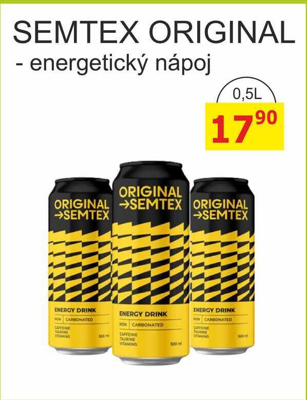 SEMTEX ORIGINAL - energetický nápoj 0,5L