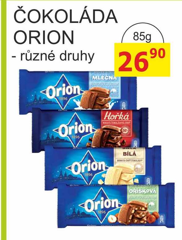 ORION ČOKOLÁDA 85g 