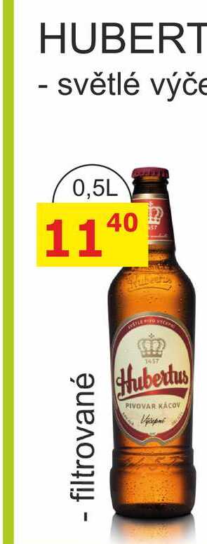 Pivovar Kácov Hubertus Světlé výčepní pivo 0,5l