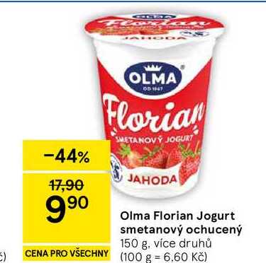 Olma Florian Jogurt smetanový ochucený, 150 g 