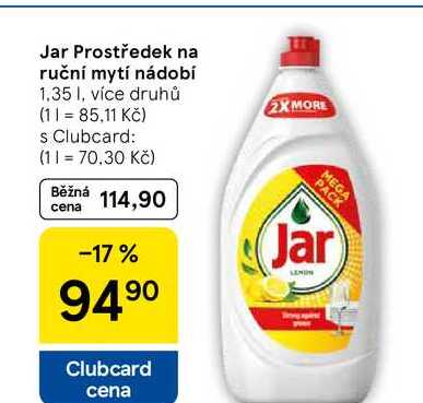 Jar Prostředek na ruční mytí nádobí, 1,35 l