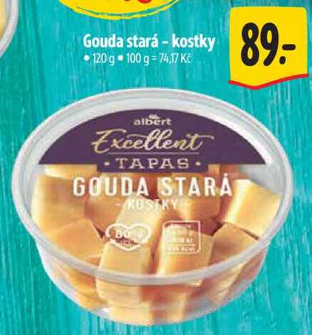 Gouda stará - kostky, 120 g 