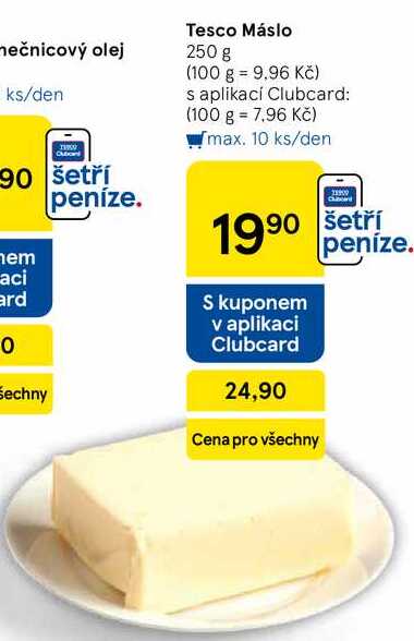 Tesco Máslo, 250 g  v akci