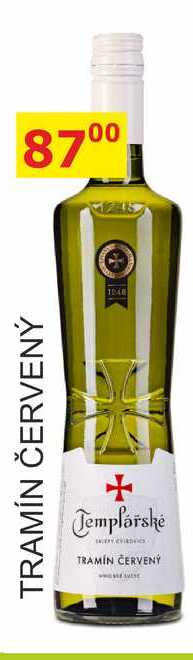 Templářské sklepy 0,75l TRAMÍN ČERVENÝ