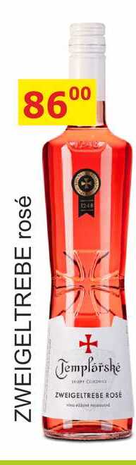 Templářské sklepy 0,75l ZWEIGELTREBE ROSE
