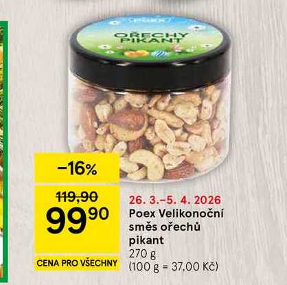Poex Velikonoční směs ořechů pikant, 270 g 