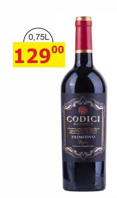 CODICI PRIMITIVO 0,75l