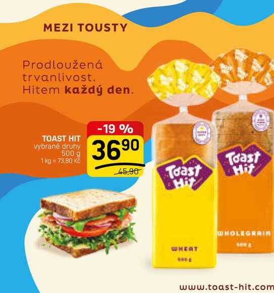 TOAST HIT vybrané druhy 500 g