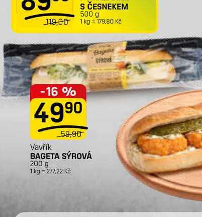 BAGETA SÝROVÁ 200 g 
