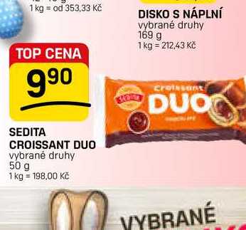 SEDITA CROISSANT DUO vybrané druhy 50 g 
