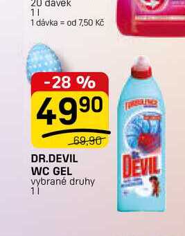 DR.DEVIL WC GEL vybrané druhy 1l