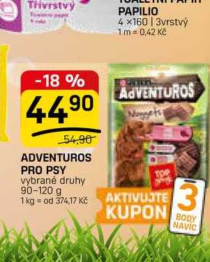 ADVENTUROS PRO PSY vybrané druhy 90-120 g