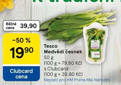 Tesco medvědí česnek, 50 g  