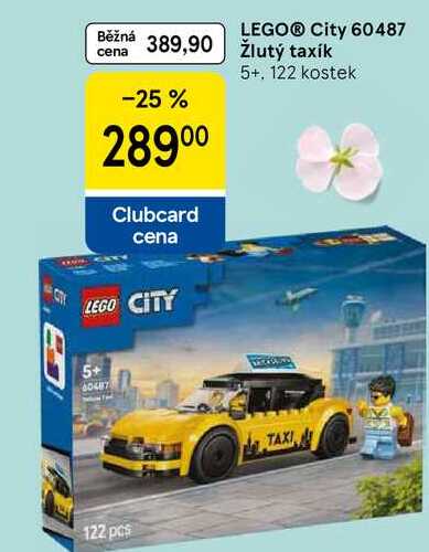 LEGO® City 60487 žlutý taxík 5+, 122 kostek 