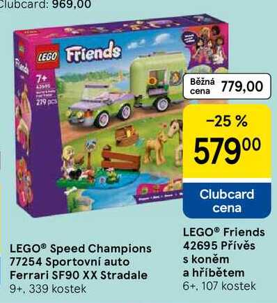 LEGO® Friends 42695 Přívěs s koněm a hříbětem 6+, 107 kostek 