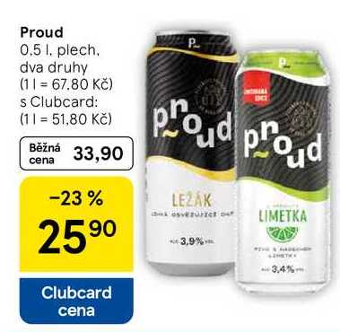 Proud, 0,5 l, plech 