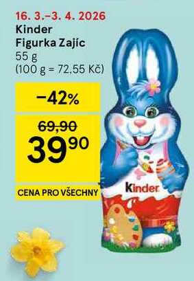 Kinder Figurka Zajíc, 55 g