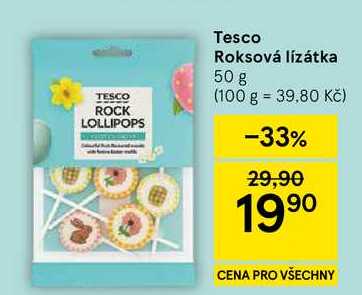 Tesco Roksová lízátka, 50 g  