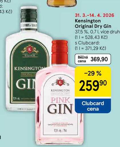 Kensington Original Dry Gin 37.5%, 0.7 l