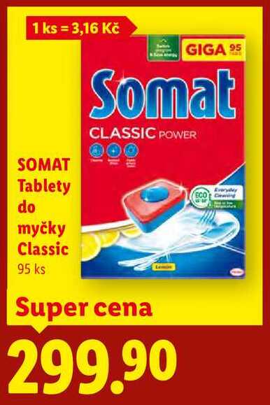 SOMAT Tablety do myčky Classic, 95 ks 