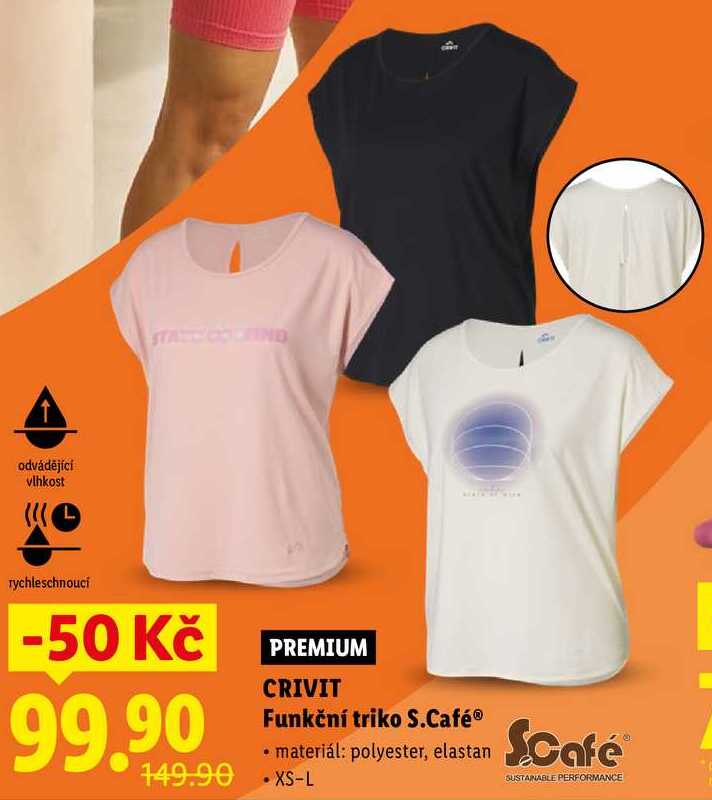 CRIVIT Funkční triko S.Café