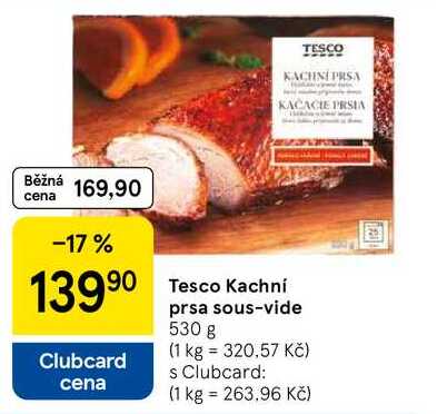 Tesco Kachni prsa sous-vide, 530 g  