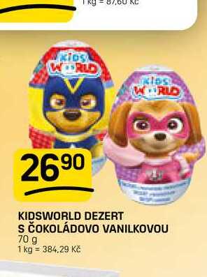 KIDSWORLD DEZERT S ČOKOLÁDOVO VANILKOVOU 70 g 