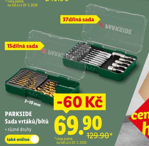 PARKSIDE Sada vrtáků/bitů 