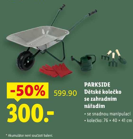 PARKSIDE Dětské kolečko se zahradním nářadím Lidl