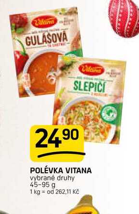 POLÉVKA VITANA vybrané druhy 45-95 g 