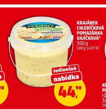 KRAJÁNEK CHLEBÍČKOVÁ POMAZÁNKA VAJÍČKOVÁ, 300 g