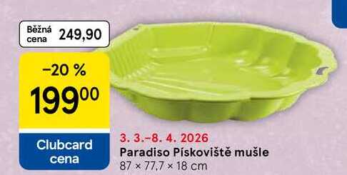 Paradiso Pískoviště mušle, 87 × 77,7 x 18 cm 