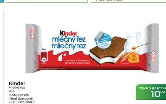 Kinder Mlečný řez 20g