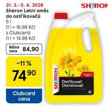 Sheron Letní směs do ostřikovačů, 5 l 