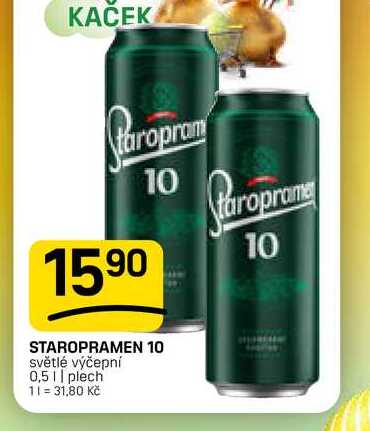 STAROPRAMEN 10 světlé výčepní 0,5 || plech 